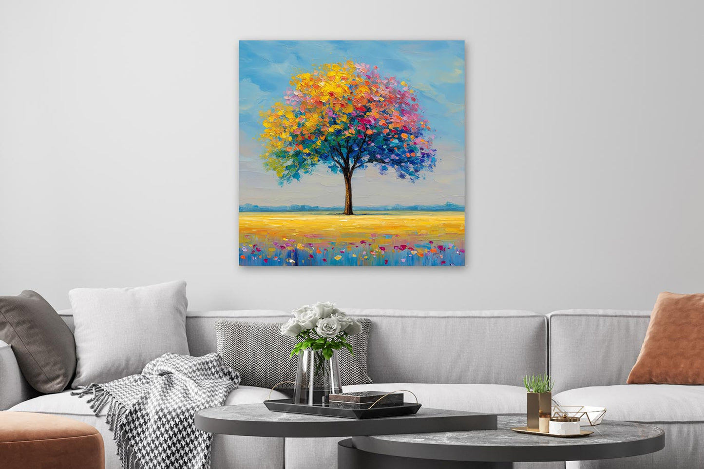 Baum mit bunten Blättern