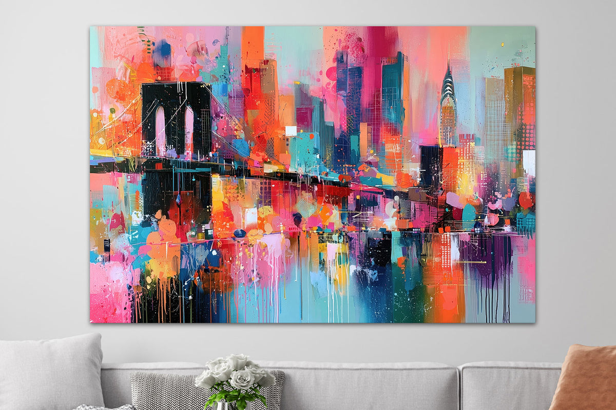 Brooklyn Bridge und Manhattan Skyline