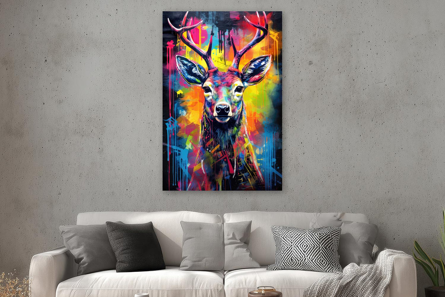 Bunter Pop-Art Hirsch