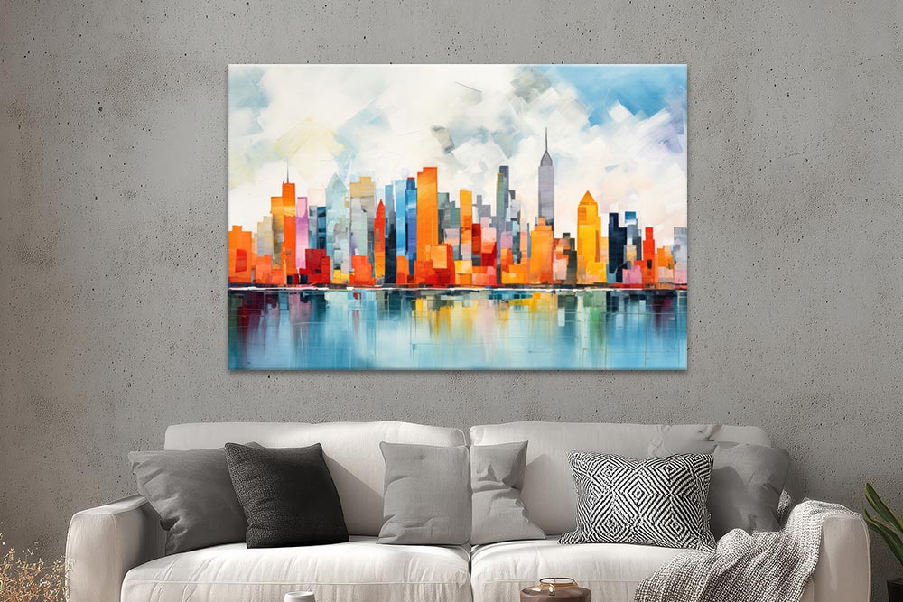 Abstrakte Manhattan Skyline