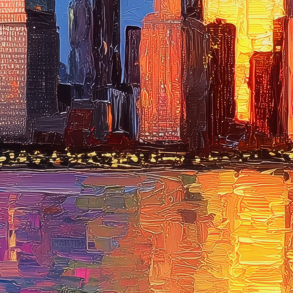 New York Skyline im Abendlicht