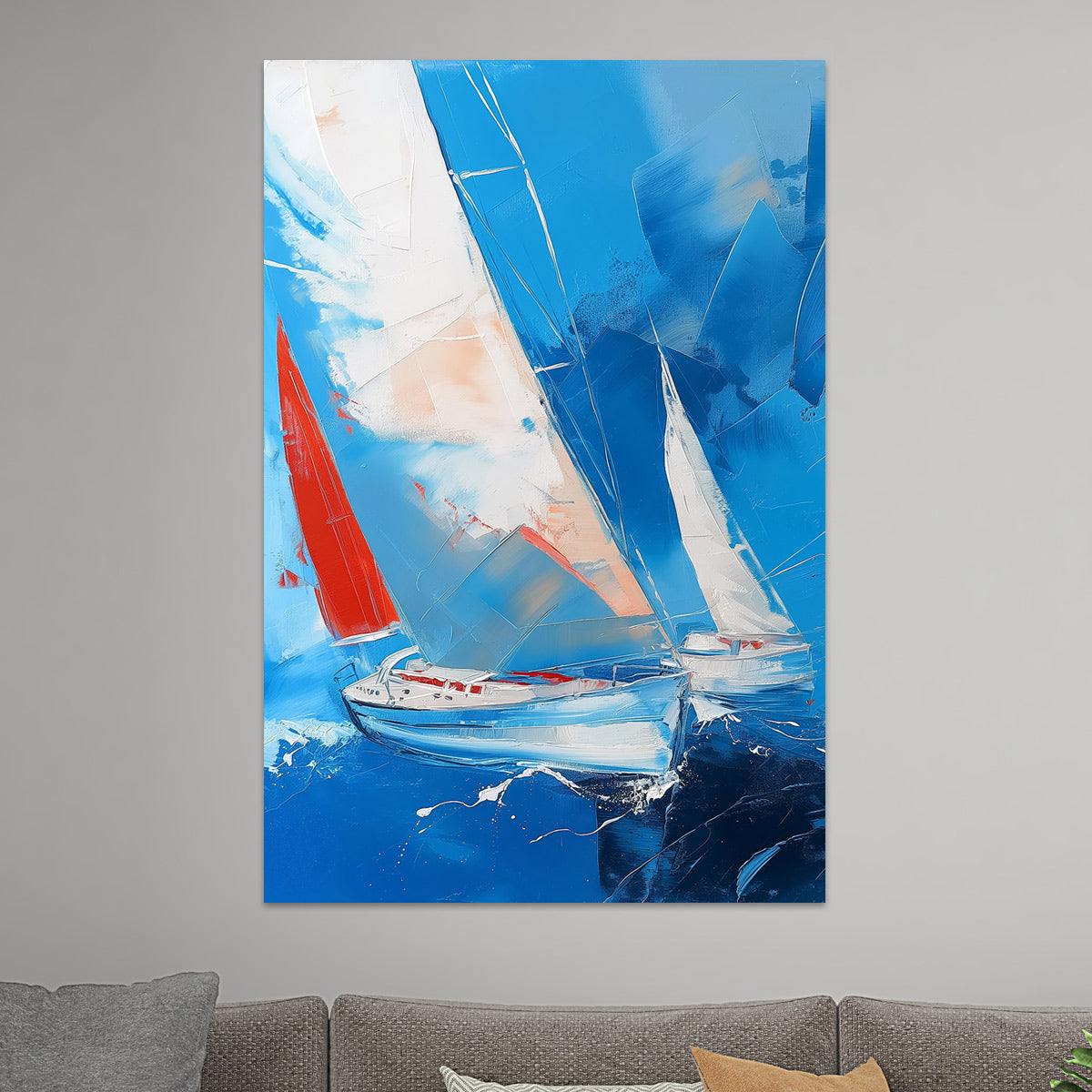 Abstrakte Segelyacht
