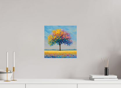 30 x 30 cm, Forex Baum mit bunten Blättern