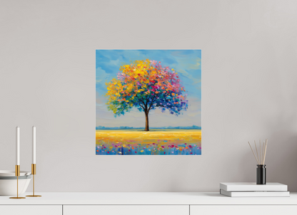40 x 40 cm, Acrylglas Baum mit bunten Blättern