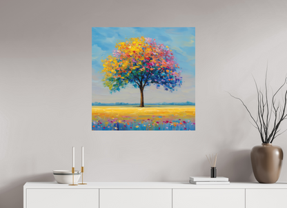 80 x 80 cm, Poster Baum mit bunten Blättern