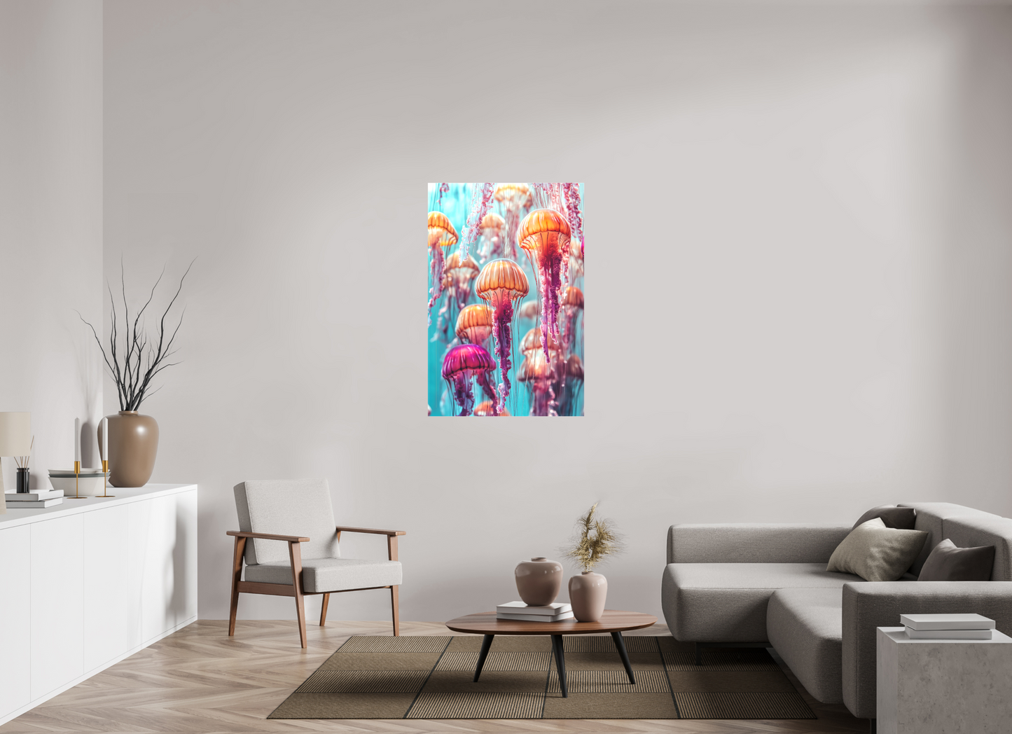 80 x 120 cm, Leinwand Dekorative Quallen