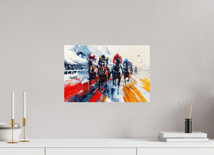45 x 30 cm, ChromaLuxe HD Pferderennen