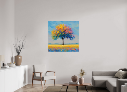 100 x 100 cm, ChromaLuxe HD Baum mit bunten Blättern
