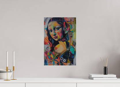 30 x 45 cm, Alu Dibond gebürstet Mona Lisa Pop Art