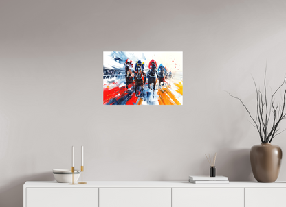 60 x 40 cm, Leinwand Pferderennen