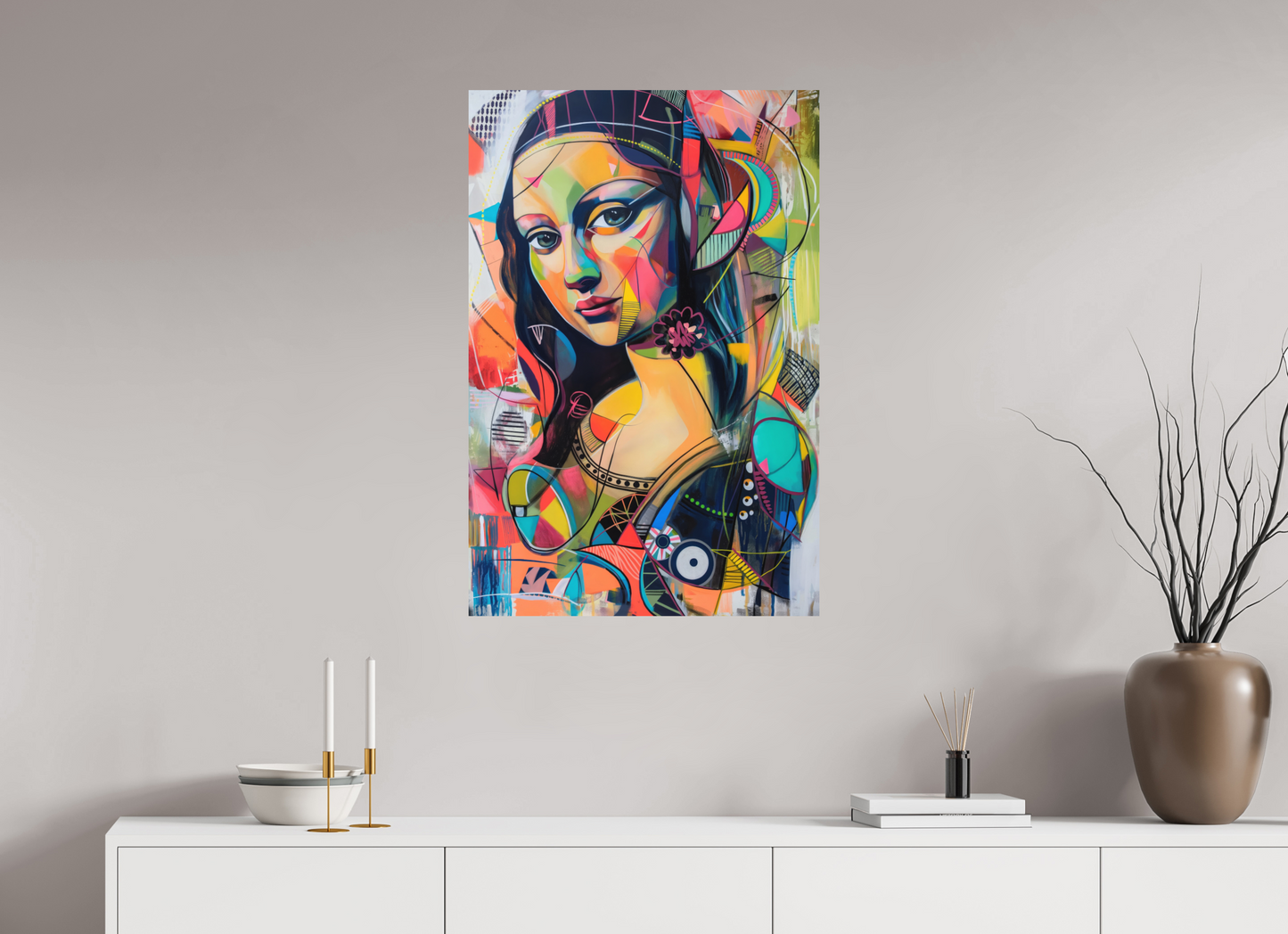 60 x 90 cm, Forex Mona Lisa Pop Art