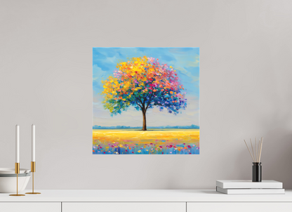 40 x 40 cm, Leinwand Baum mit bunten Blättern