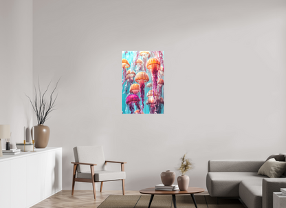 60 x 90 cm, Leinwand Dekorative Quallen