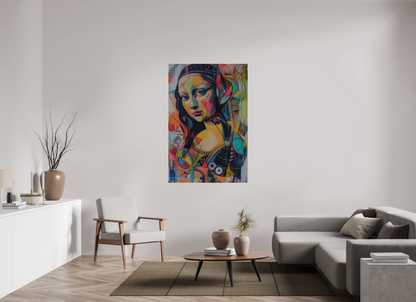 100 x 150 cm, Alu Dibond gebürstet Mona Lisa Pop Art