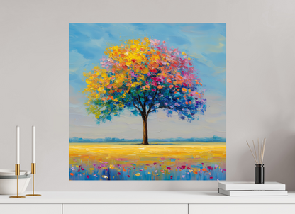 60 x 60 cm, ChromaLuxe HD Baum mit bunten Blättern