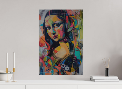 40 x 60 cm, Alu Dibond gebürstet Mona Lisa Pop Art