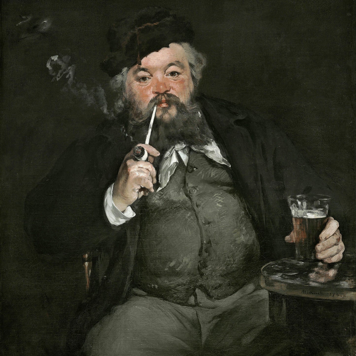 Édouard Manet - Das gute Bockbier    Klassisches Gemälde als hochwertiger Kunstdruck auf Leinwand, Alu-Dibond oder hinter Acrylglas. Entdecke alte Meister als Wandbilder für dein Zuhause.