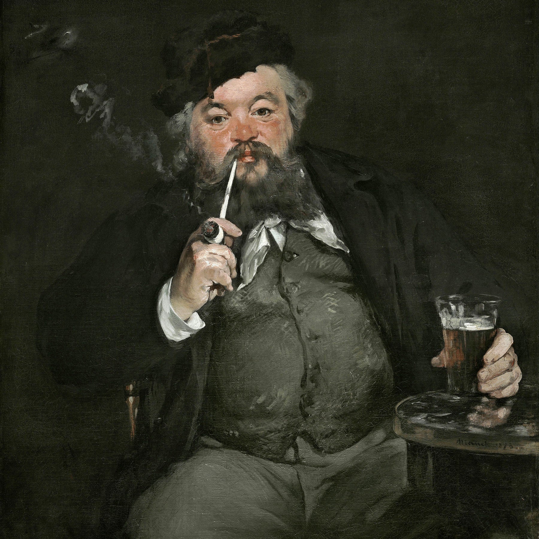 Édouard Manet - Das gute Bockbier    Klassisches Gemälde als hochwertiger Kunstdruck auf Leinwand, Alu-Dibond oder hinter Acrylglas. Entdecke alte Meister als Wandbilder für dein Zuhause.