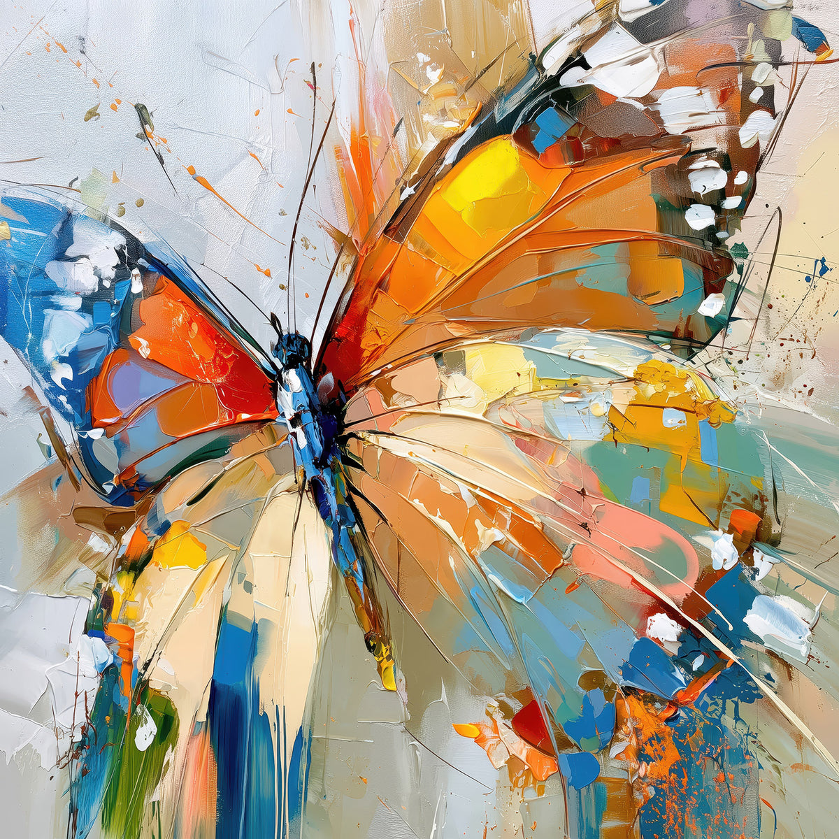 Schmetterling-Gemälde als Kunstdruck. Jetzt bestellen als Wandbild auf Leinwand, Alu-Dibond, Acrylglas oder als Poster.