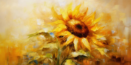 Sonnenblumen-Gemälde als hochwertiger Kunstdruck. Jetzt bestellen als Wandbild auf Leinwand, Alu-Dibond, Acrylglas oder als Poster.