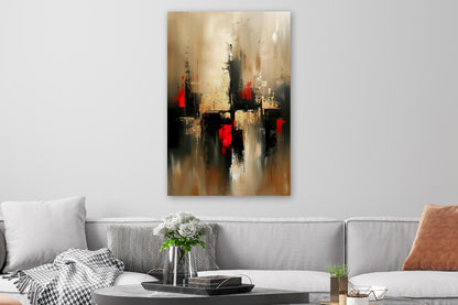 Abstrakte Skyline in Schwarz und Gold