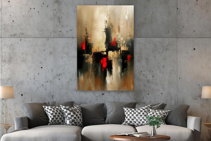 Abstrakte Skyline in Schwarz und Gold