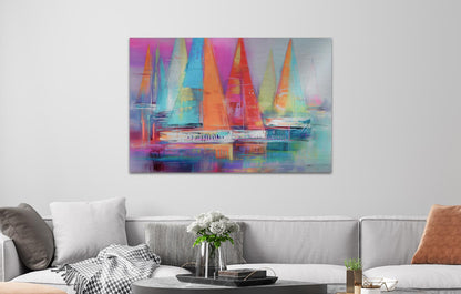Abstrakte Segelboote