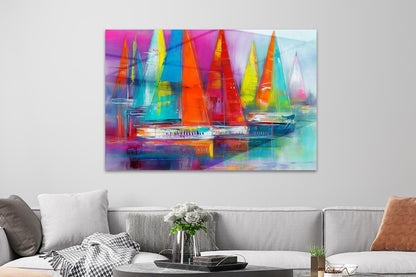 Abstrakte Segelboote