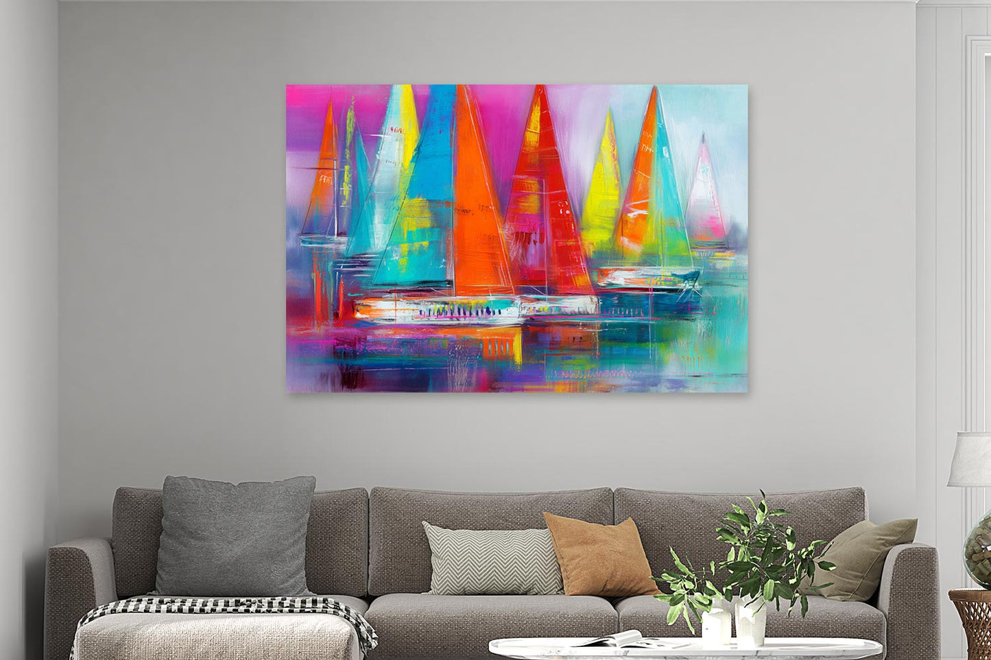 Abstrakte Segelboote
