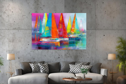 Abstrakte Segelboote