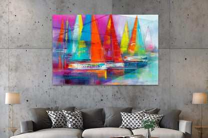 Abstrakte Segelboote