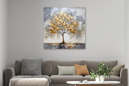 Baum mit goldenen Blättern