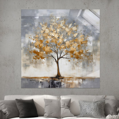 Baum mit goldenen Blättern
