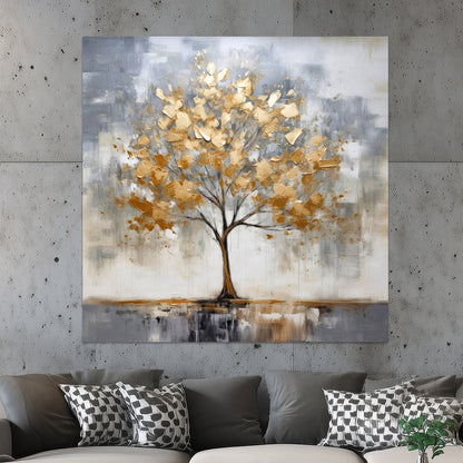 Baum mit goldenen Blättern