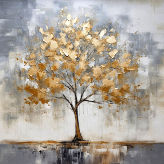 Baum mit goldenen Blättern