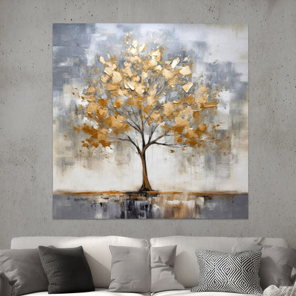 Baum mit goldenen Blättern