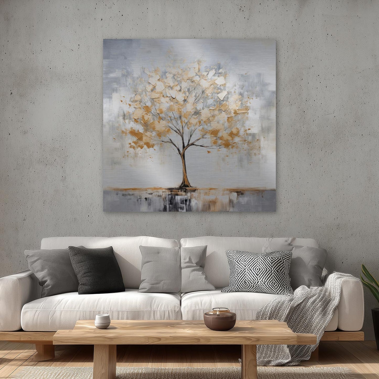 Baum mit goldenen Blättern