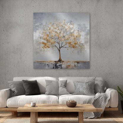 Baum mit goldenen Blättern