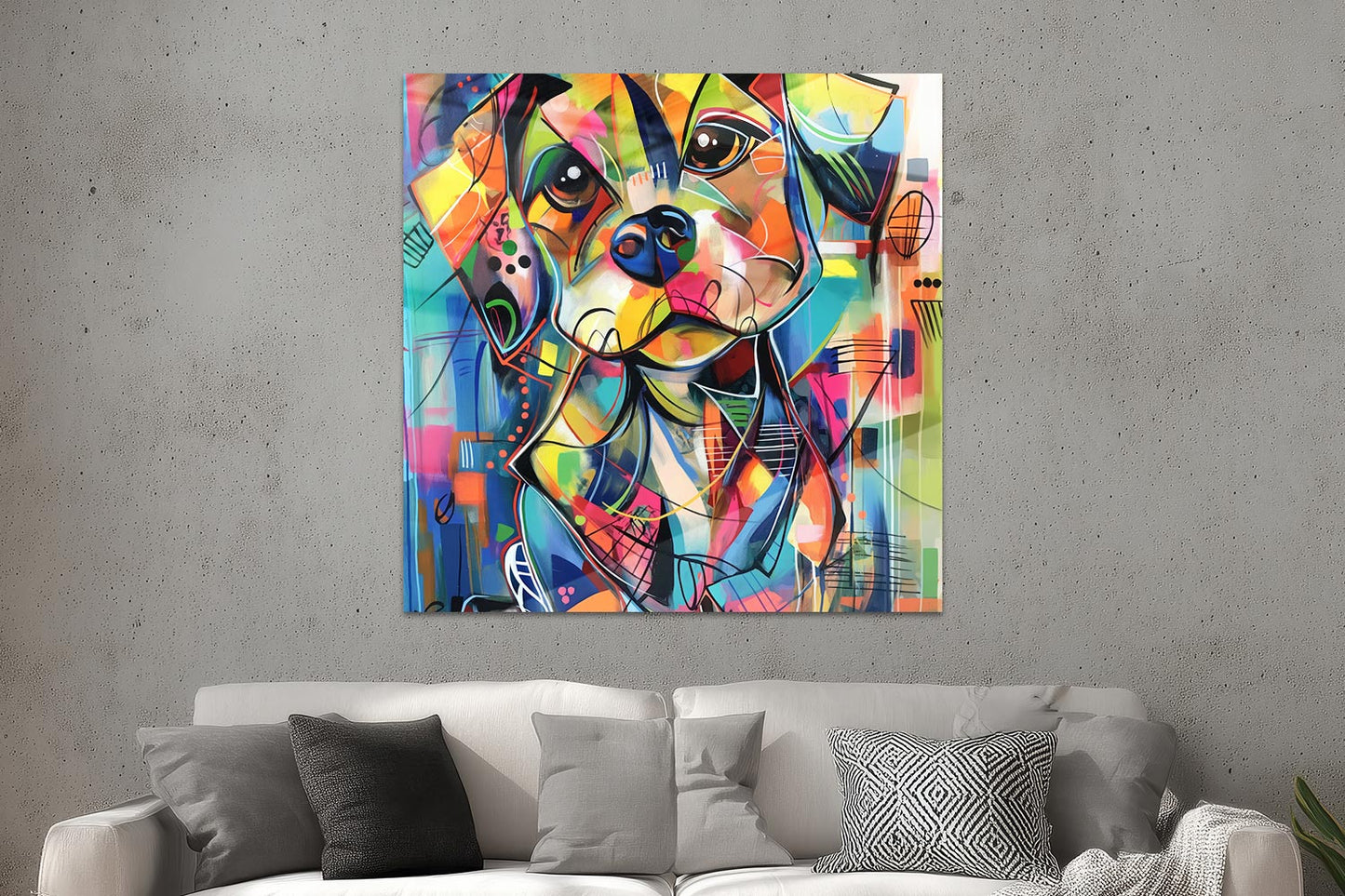 Bunter abstrakter Hund