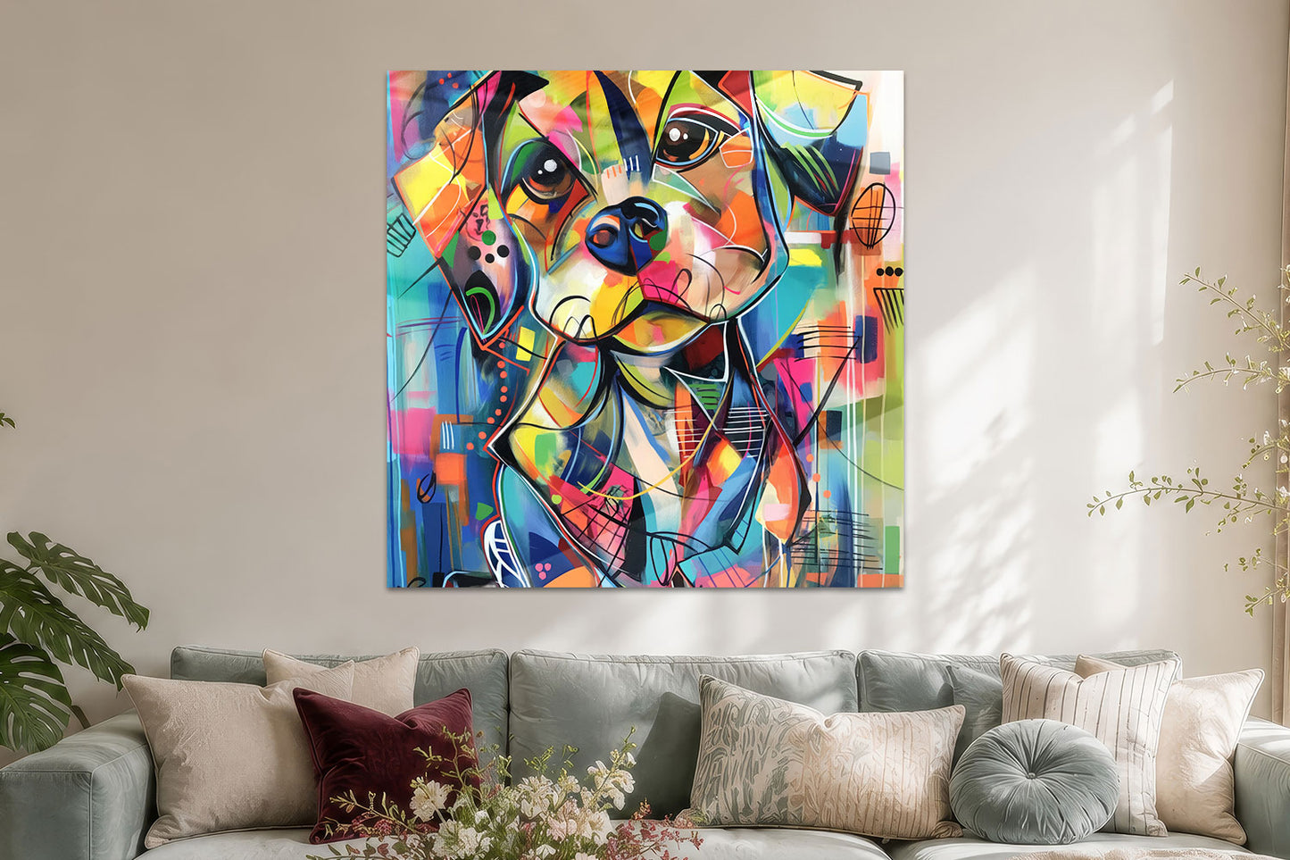 Bunter abstrakter Hund