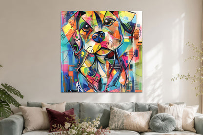 Bunter abstrakter Hund