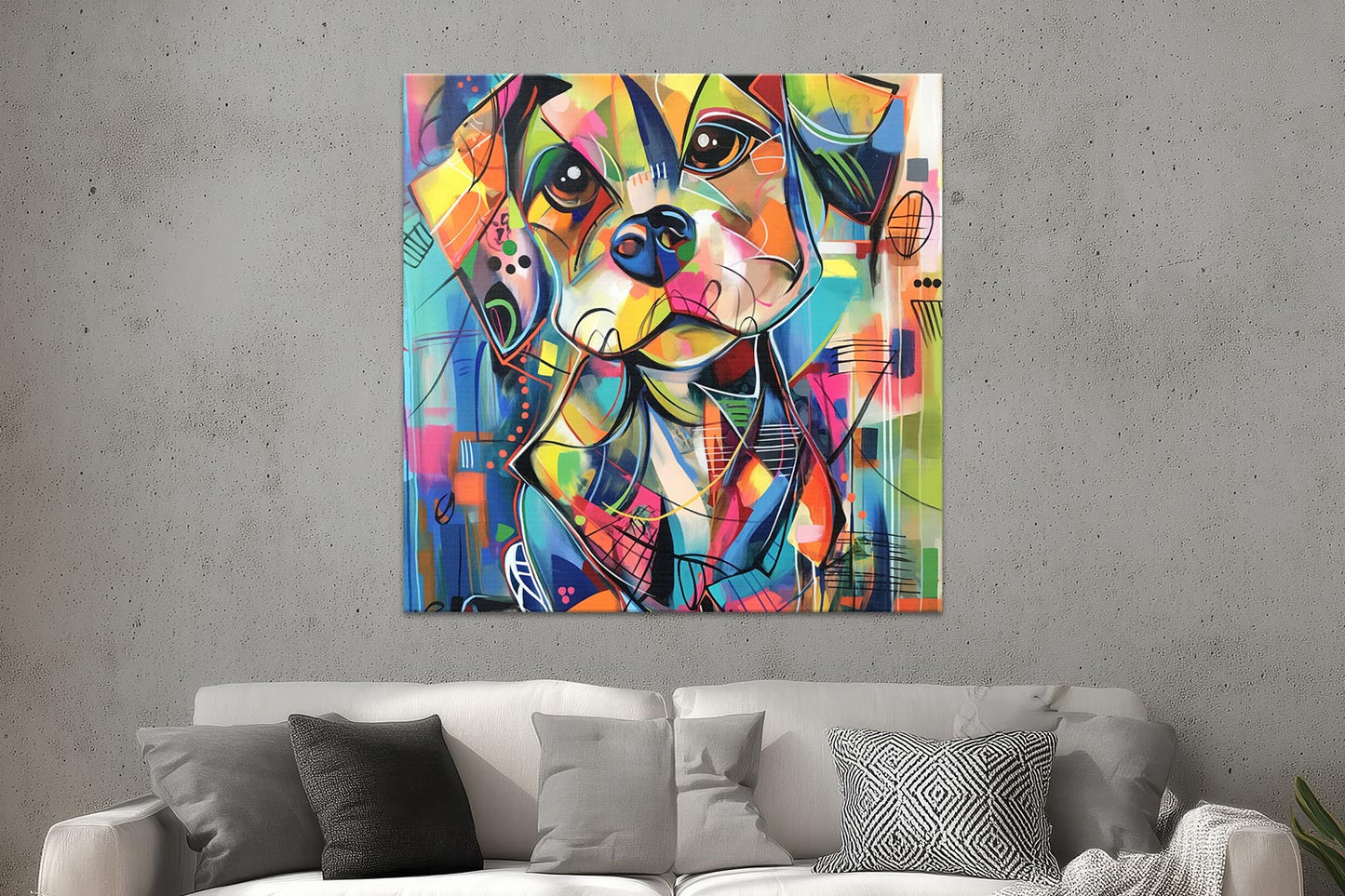 Bunter abstrakter Hund