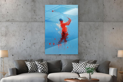 Abstrakter Golfspieler