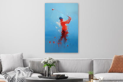 Abstrakter Golfspieler