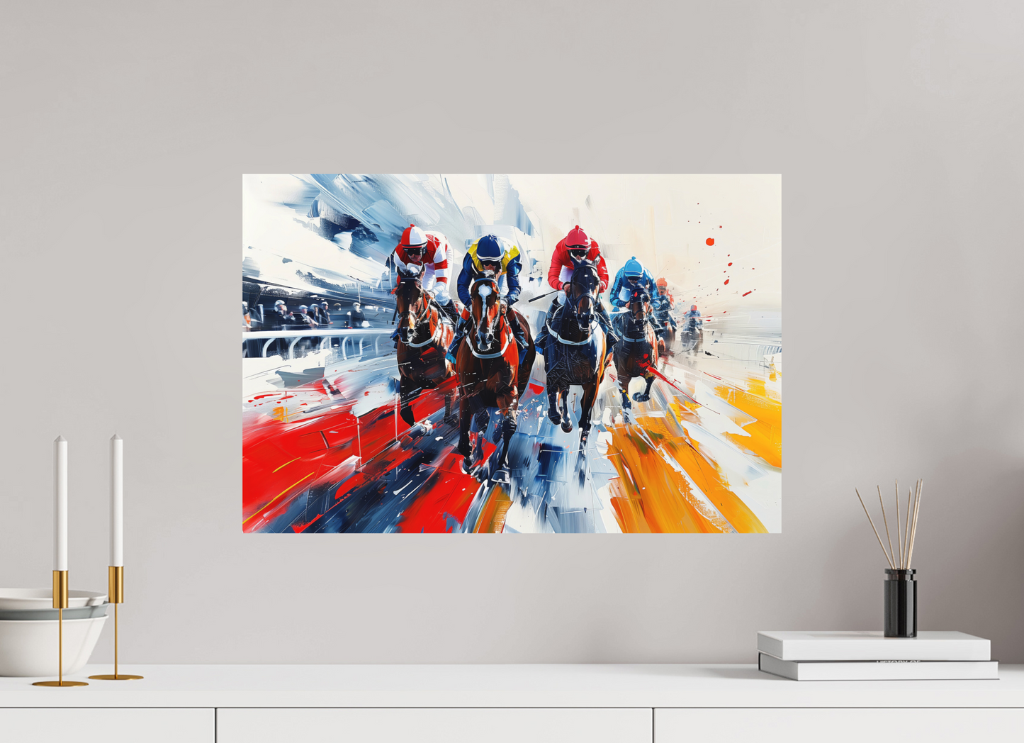60 x 40 cm, Poster Pferderennen