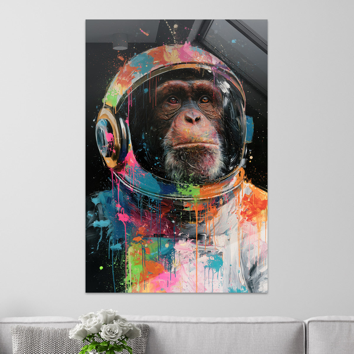 Schimpanse als Astronaut