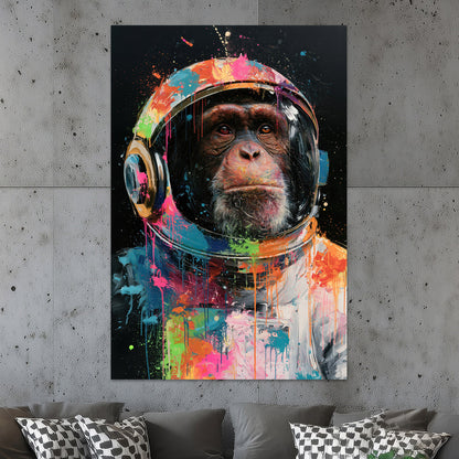 Schimpanse als Astronaut