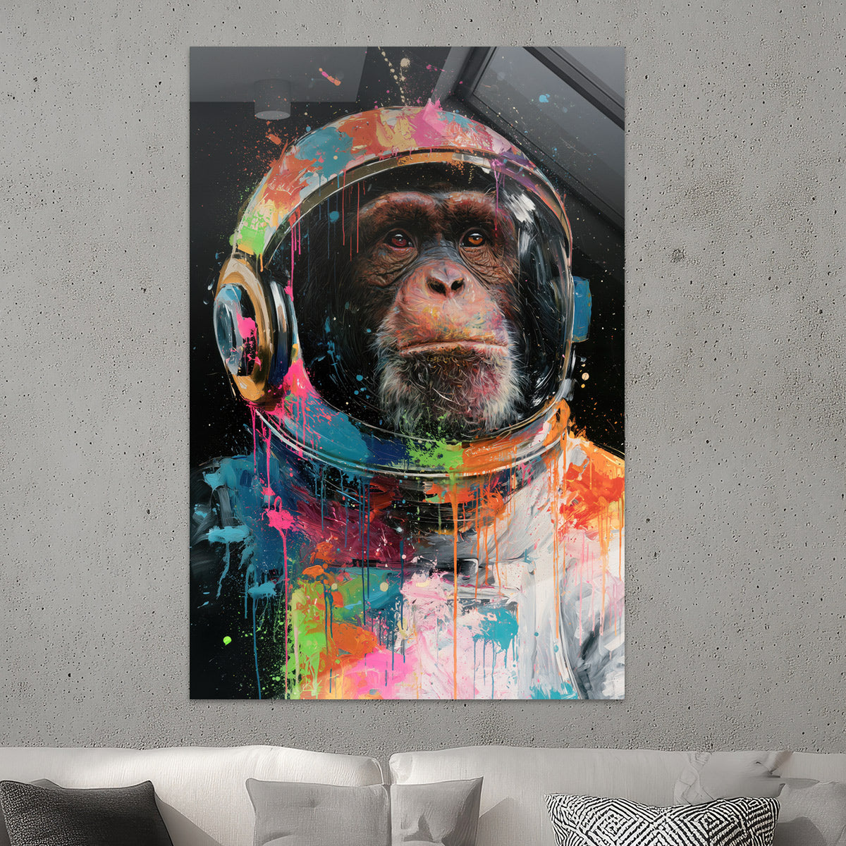 Schimpanse als Astronaut