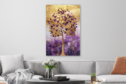 Baum in Lila und Gold