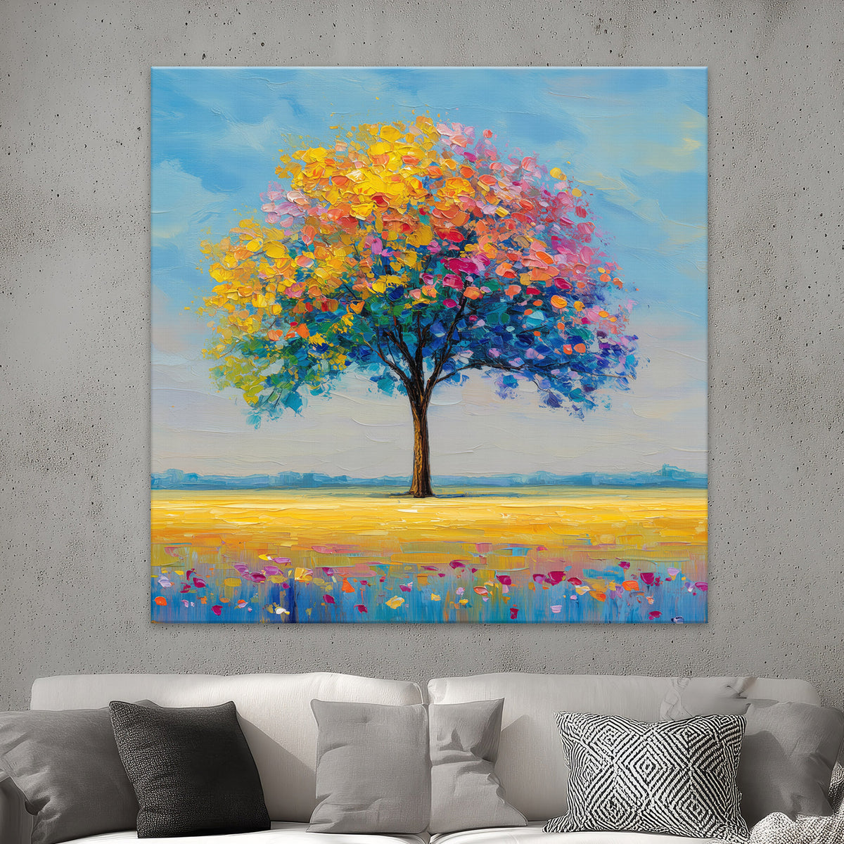 Baum mit bunten Blättern